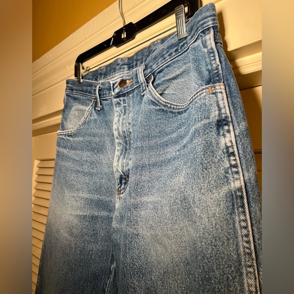 Vintage 90s Rustler Regular Straight Leg Distressed Jeans Denim size 12 33x30 - Picture 8 of 13